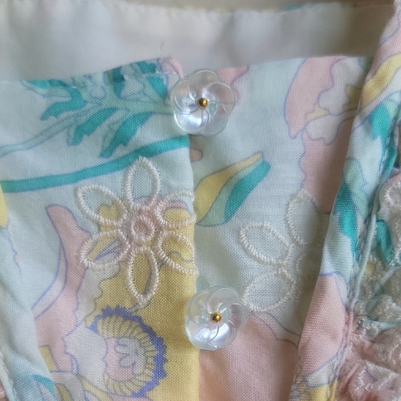 Floral Lace Kids Dress - Pastel Colors - Picture 10 of 11